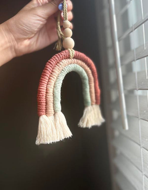 Load image into Gallery viewer, Rainbow Hanger - Baby Shower Gifts - Boho Decoration - Macramé -
