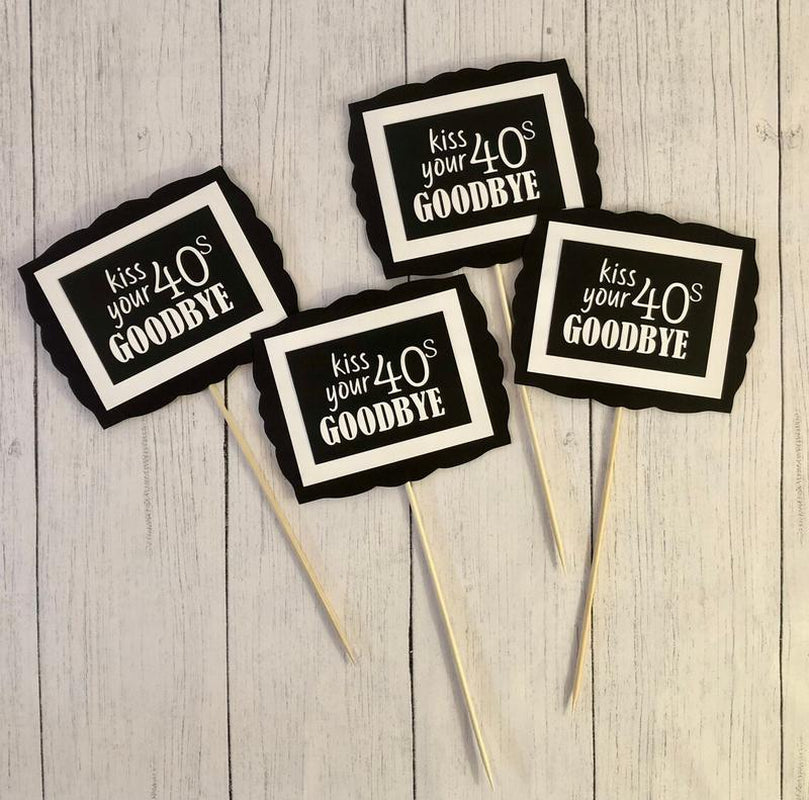 50Th Birthday Party Decorations, Party Table Centerpieces, 50Th Birthday Floral Picks