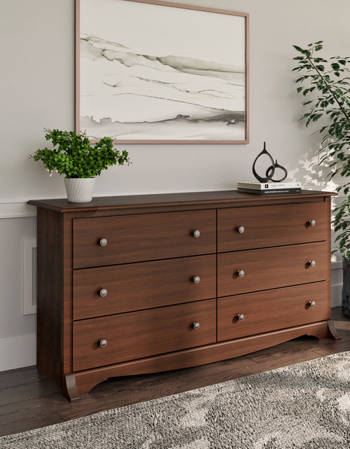 Load image into Gallery viewer, Sonoma Cherry 6-Drawer Double Dresser for Bedroom, CDC-6330-V, 59&quot; W X 17.5&quot; D X 29&quot; H
