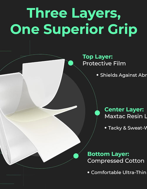 Load image into Gallery viewer, Maxtac Tacky Tennis Overgrip - 12 Pack Extremely Sticky Non-Slip Tennis Grips Overgrip - Razor-Thin &amp; Easy to Use Pro Tennis Racquet Grip Tape, White
