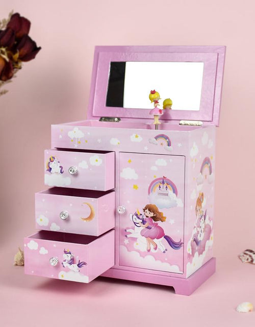 Load image into Gallery viewer, Musical Jewelry Box，Organize，Gift for Girls Children Girlfriend Mom，Room Decor，Ballerinas，Pink，Birthday，Valentine&#39;S Day, Thanksgiving, Halloween，Christmas
