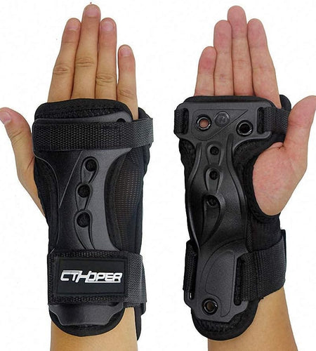 Skiing Gloves Roller Skating Wrist Palms Protective Gear Adjustable Gauntlets Wrist Guard Support for Snowboarding, Skateboard, Skating, Skiing