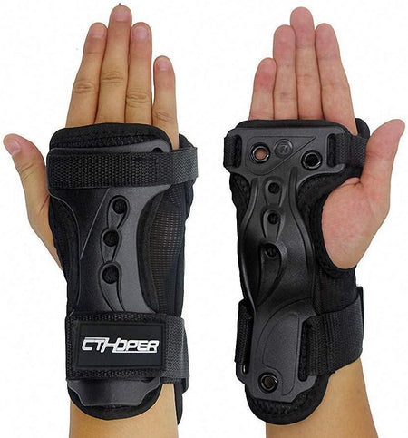 Skiing Gloves Roller Skating Wrist Palms Protective Gear Adjustable Gauntlets Wrist Guard Support for Snowboarding, Skateboard, Skating, Skiing