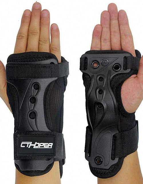 Load image into Gallery viewer, Skiing Gloves Roller Skating Wrist Palms Protective Gear Adjustable Gauntlets Wrist Guard Support for Snowboarding, Skateboard, Skating, Skiing
