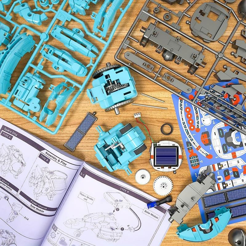 STEM 6-In-1 Solar Robot Kit - Space-Themed Educational Toy for Kids, Creative Learning, Birthday & Holiday Gift for Hands-On Science Projects Fun Mode