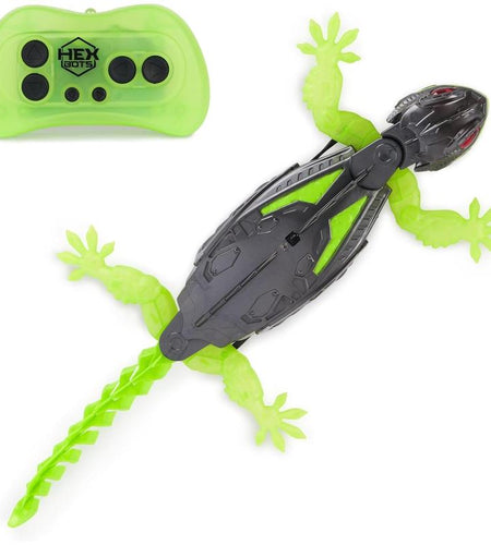 HEX BOTS Wall Crawler Gecko, Rechargeable Remote Control Robot Kids Toys, Climbs up Walls for Prank Toys & Games, RC Robot Toys for Boys & Girls Ages 4 & Up