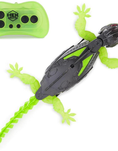 Load image into Gallery viewer, HEX BOTS Wall Crawler Gecko, Rechargeable Remote Control Robot Kids Toys, Climbs up Walls for Prank Toys &amp; Games, RC Robot Toys for Boys &amp; Girls Ages 4 &amp; Up
