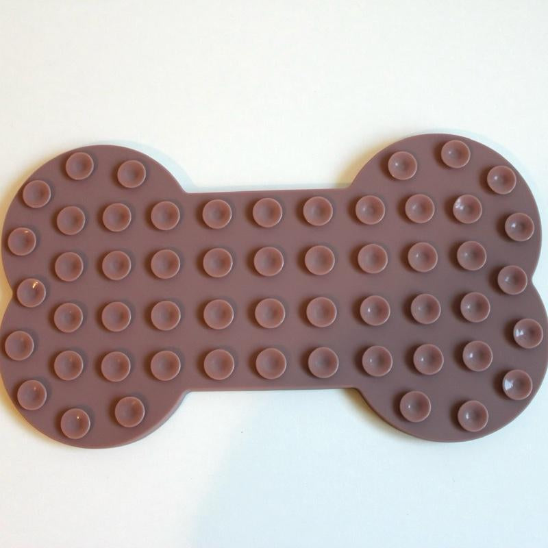 Dog Bone Slow Feeder Lick Mat - Reduce Anxiety and Boredom - Pet Supplies