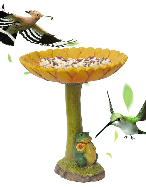 Load image into Gallery viewer, Handmade Standing Resin Bird Bath Bowl, Garden, Yard, and Patio Decor
