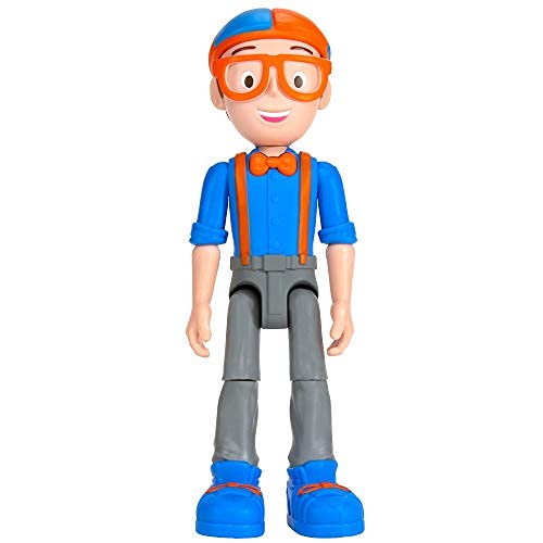 Blippi Talking Figure 9-inch Articulated Toy with 8 Sounds and Phrases Poseable Figure Inspired by Popular YouTube Edutainer