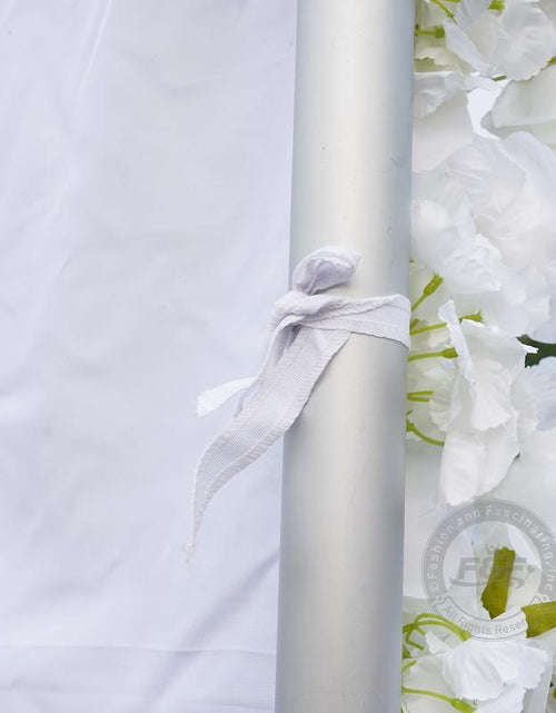 Load image into Gallery viewer, 7.87FT X 8.53FT Artificial White Rose Cloth Base Flower Row Arrangement Decor for Wedding Backdrop Square Frame Event Props
