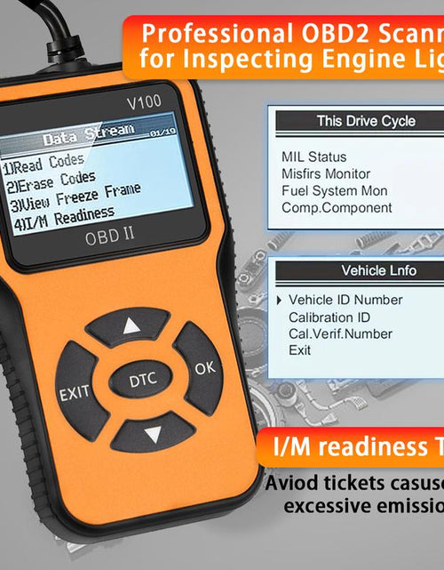 Load image into Gallery viewer, Advanced V100 OBD2 Scanner - Automotive Engine Diagnostic Tool, EOBD Car Check Engine Code Reader, OBD2 Auto Diagnostic Scan Instrument
