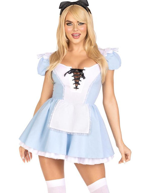 Load image into Gallery viewer, Leg Avenue Storybook Alice Halloween Costume Wonderland Cosplay Dress Set
