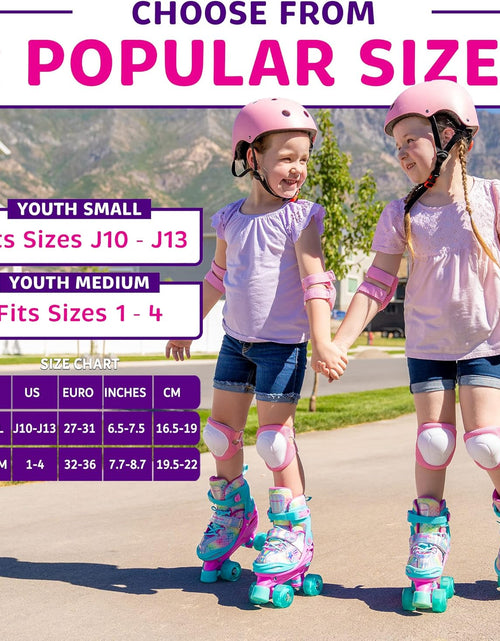 Load image into Gallery viewer, Xinosports Kids Adjustable Roller Skates for Girls &amp; Boys with Light up Wheels (Ages 5-20) – Roller Skates with Illuminating Wheels
