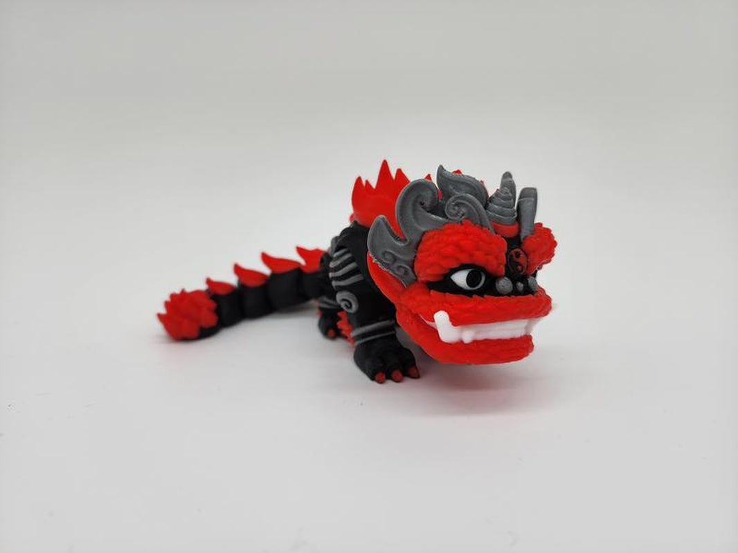 Chinese New Year Articulated Lion Figurine | Good Luck Good Fortune | Lunar New Year 2024