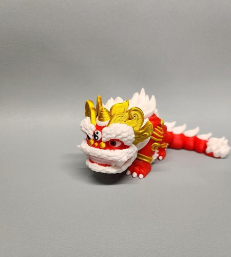 Chinese New Year Articulated Lion Figurine | Good Luck Good Fortune | Lunar New Year 2024