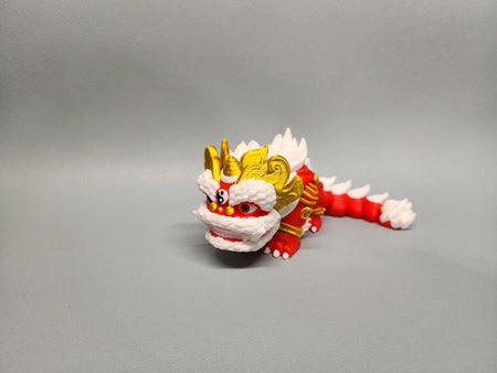 Chinese New Year Articulated Lion Figurine | Good Luck Good Fortune | Lunar New Year 2024
