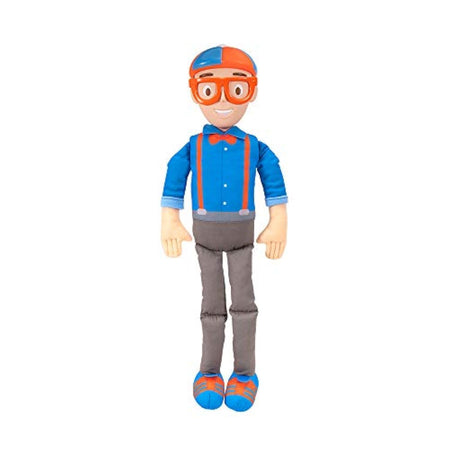Blippi BLP0013 Bendable Plush Doll 16” Tall Featuring SFX-Squeeze The Belly to Hear Classic catchphrases-Fun Educational Toys for Babies Toddlers and Young Kids