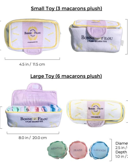 Load image into Gallery viewer, Plush Macaron Squeaky Dog Toy
