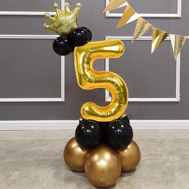 40 Inch Jumbo Number Foil Balloons, Birthday Party Decoration, Gold, Silver, Rose Gold, Foil Big Number Balloon for Birthday Party,Wedding, Engagement
