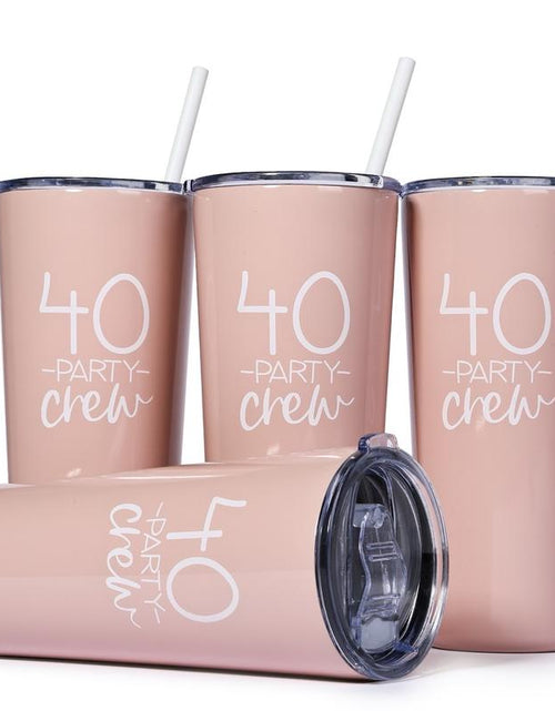 Load image into Gallery viewer, Celebrate 40 Party Crew Tumbler - 4 Pack | 22Oz | Exclusively for 40Th Birthday Party | 40Th Birthday Tumblers | 40Th Birthday Squad Tumblers
