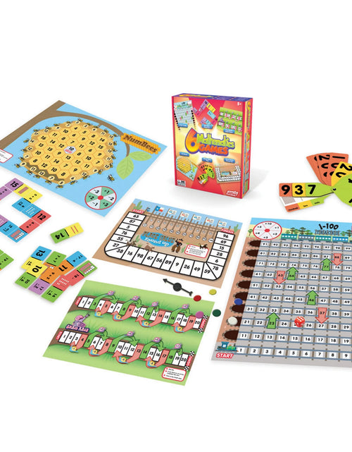 Load image into Gallery viewer, 6 Mathematics Games  Board Game for Ages 5-8 Grade 1 Grade 2 Learning, Math, Perfect for Home School, Educational Resources
