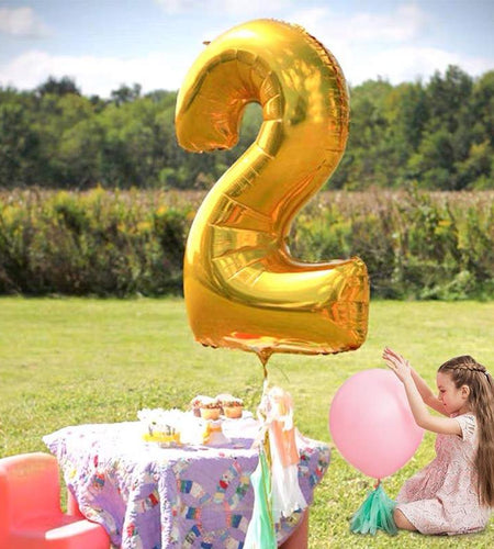 40 Inch Jumbo Number Foil Balloons, Birthday Party Decoration, Gold, Silver, Rose Gold, Foil Big Number Balloon for Birthday Party,Wedding, Engagement