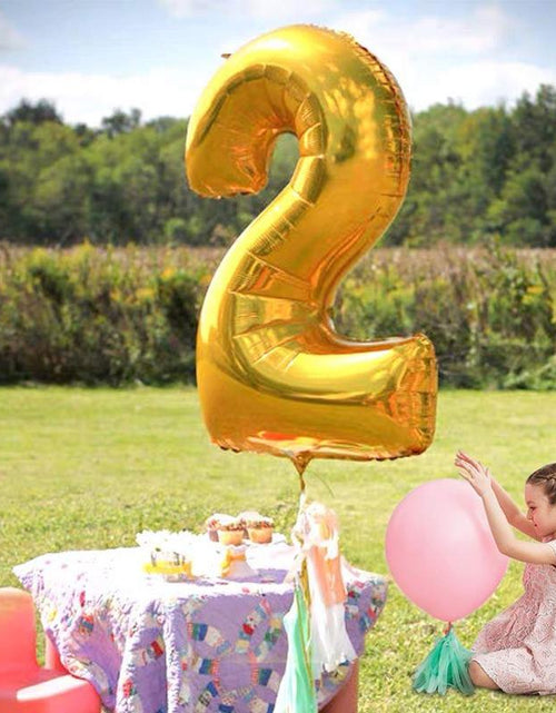 Load image into Gallery viewer, 40 Inch Jumbo Number Foil Balloons, Birthday Party Decoration, Gold, Silver, Rose Gold, Foil Big Number Balloon for Birthday Party,Wedding, Engagement
