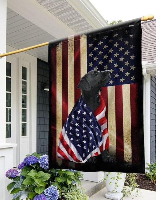 Load image into Gallery viewer, FLAGWIX English Bulldog House Flags, Dog Decor American Flag - 4Th of July Decorations for Home, Yard, House Flag - Patriotic Dog Decor, Double Sided, Heavy Duty Canvas Flag Indoor Outdoor
