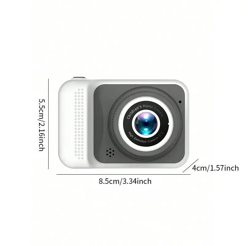 1080P Mini Dual Lens Digital Camera for Summer, 2000W Front & Rear Dual Compact Camera with Eye Protective Screen, Digital Camera, Anti-Fall High Definition Digital Cameras, Portable Digital Cameras for Video Shooting, Camera for Vlogging