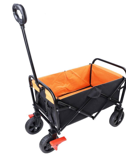 Load image into Gallery viewer, 9.63 Cu. Ft. Metal Mini Portable Beach Trolley Garden Cart, Camping Foldable Folding Wagon for Outdoor/Park/Shopping

