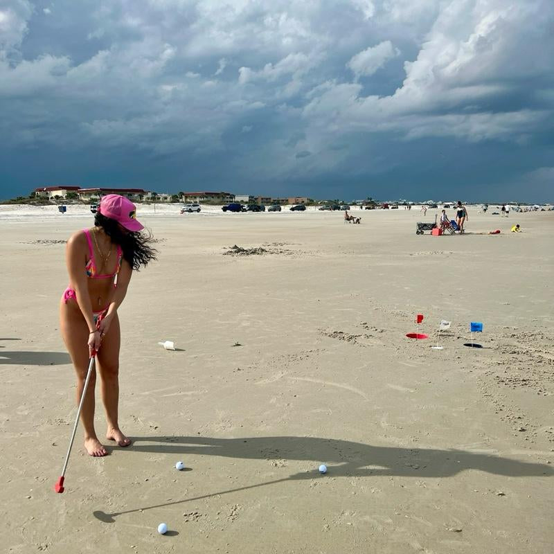 Sand Strokes - Beach Games - Golf - Outdoor Games- Beach Golf Set Indoor