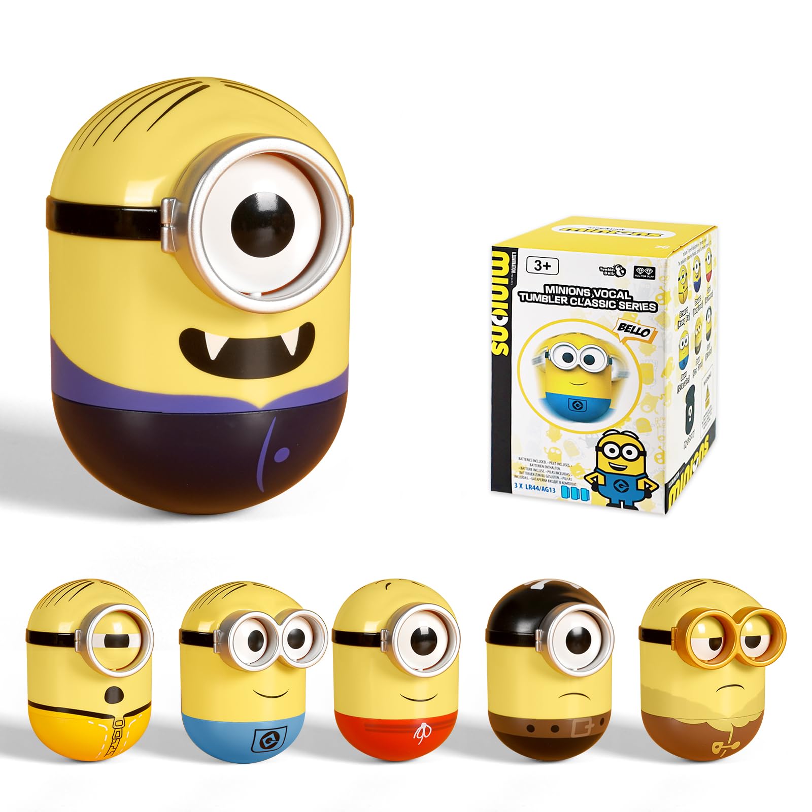 Minions Blind Box Figures Toys Musical Wobbler Toys Cute Tumbler Wobbler Toys to All Ages Action Figures Tumbler Toys for Kids Boys and Girls Birthday Holidays 1 Pack