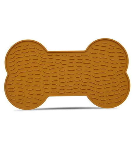 Dog Bone Slow Feeder Lick Mat - Reduce Anxiety and Boredom - Pet Supplies