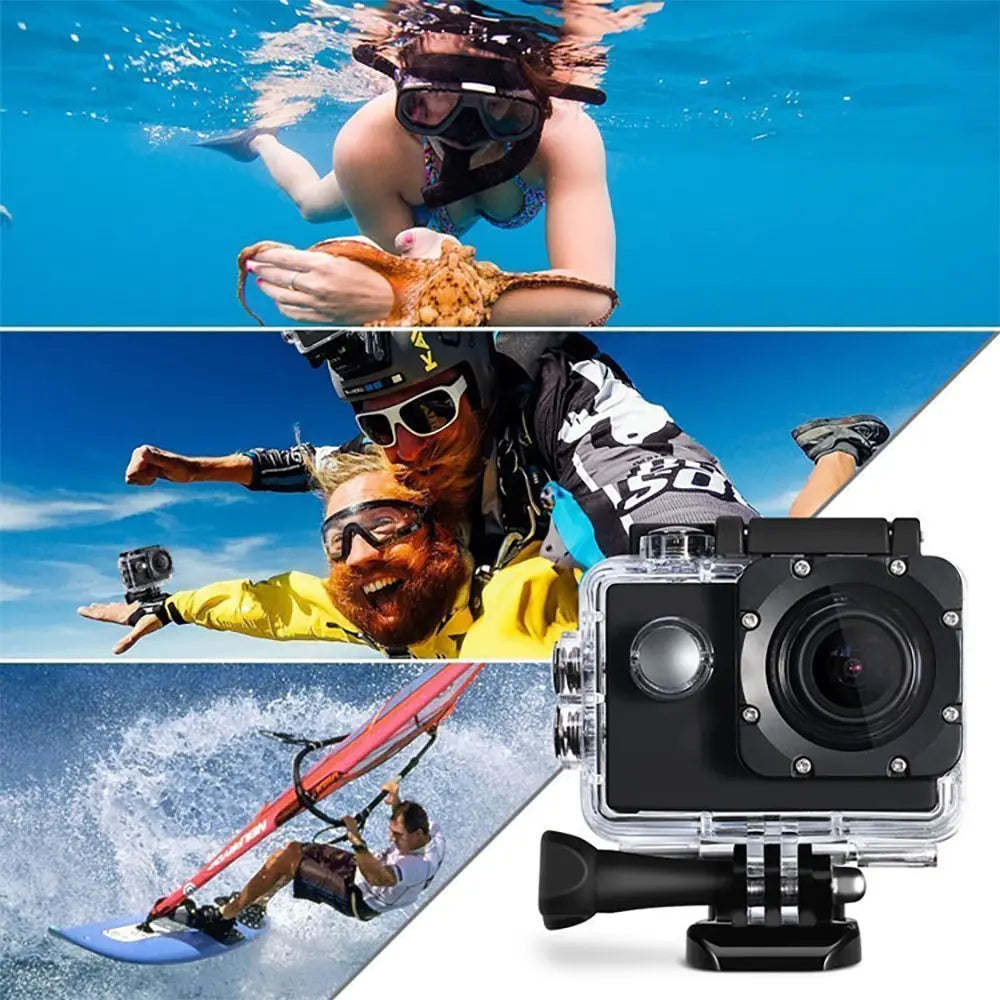Mini Action Camera 2 Inch Display Underwater Waterproof Video Recording Camera Sports Camera