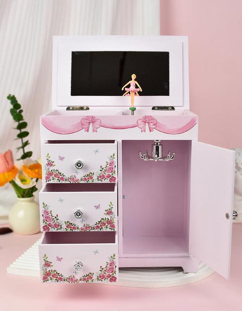 Load image into Gallery viewer, Musical Jewelry Box，Organize，Gift for Girls Children Girlfriend Mom，Room Decor，Ballerinas，Pink，Birthday，Valentine&#39;S Day, Thanksgiving, Halloween，Christmas
