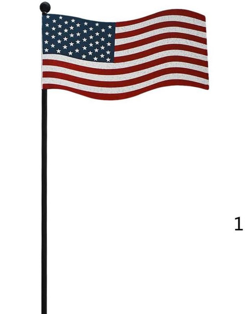 Load image into Gallery viewer, 4Pcs 13&quot;H Metal American Flag Garden Stake Patriotic US Flag Yard Signs Lawn Stakes Star&amp;Stripes for Garden Patio Plant Pot Indoor Outdoor Memorial Day 4Th of July Independence Day Party Supply
