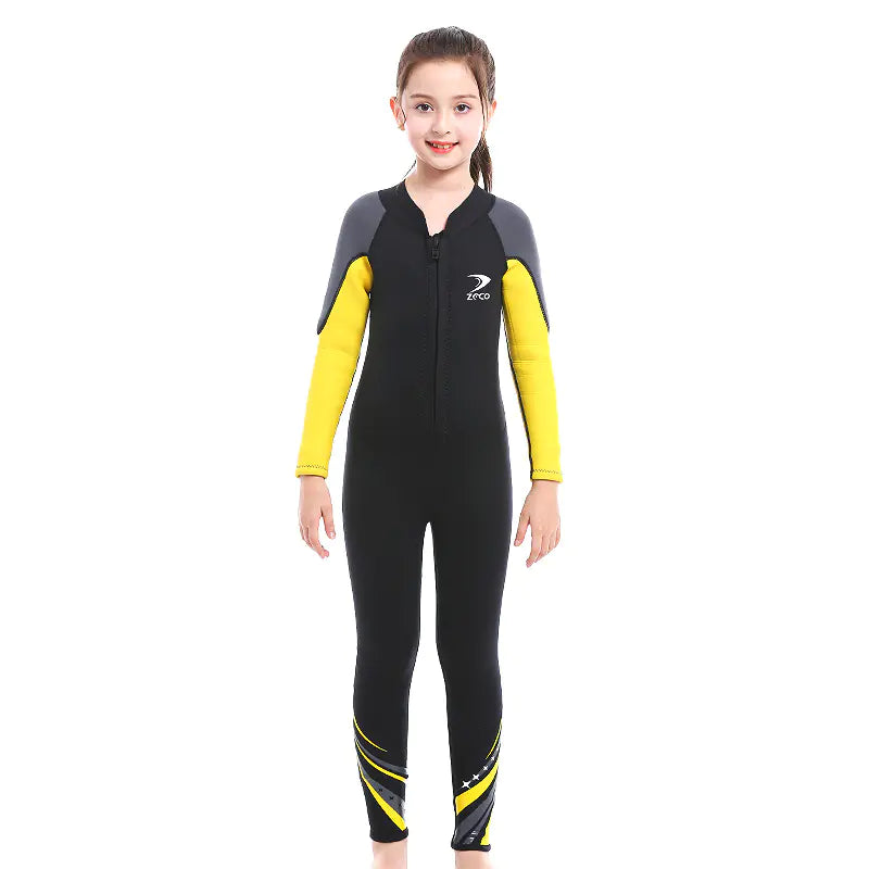 Boys' Thickened Long Sleeve Sunscreen Surf Suit
