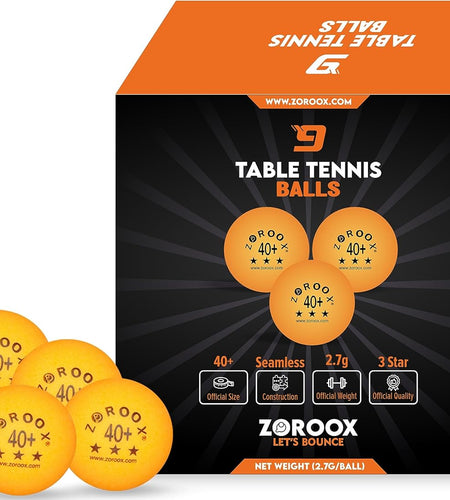 High-Performance 3-Star Table Tennis Balls - Pack of | 9, 18, 36 or 72 | Orange or White | 40+ ABS Competition Grade Ping Pong Balls