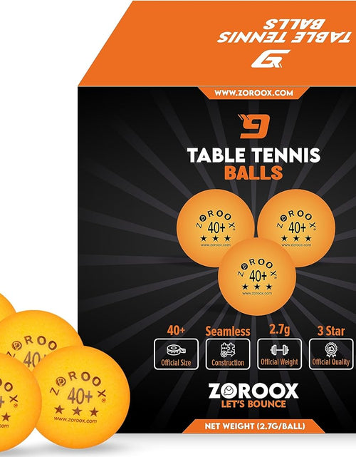 Load image into Gallery viewer, High-Performance 3-Star Table Tennis Balls - Pack of | 9, 18, 36 or 72 | Orange or White | 40+ ABS Competition Grade Ping Pong Balls

