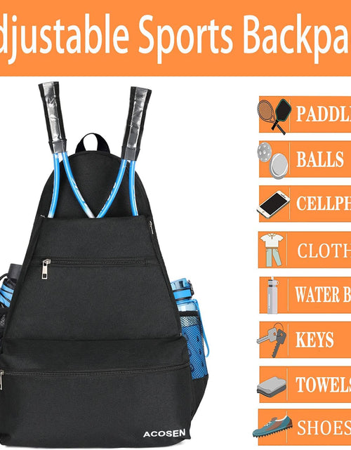 Load image into Gallery viewer, Tennis Bag Tennis Backpack - Large Tennis Bags for Women and Men to Hold Tennis Racket,Pickleball Paddles, Badminton Racquet, Squash Racquet,Balls and Other Accessories
