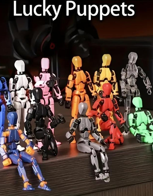 Load image into Gallery viewer, Assembled Finished Product 3-Piece Set of 3D Printed Multi-Joint Action Figures T13, Fully Movable Robot Model, Suitable for Stop-Motion Animation, Halloween Gifts and Christmas Gifts,Collectible Figurines Metal Anime Design Statues
