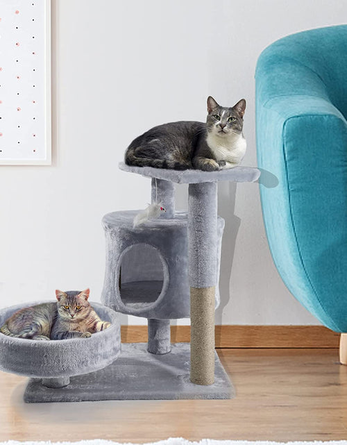 Load image into Gallery viewer, Cat Tree - Cat Tower with Cat Scratching Posts - Cat Condo with Padded Perch, Cat Activity Center for Cats, Cat Climbing Stand with Jump Platform &amp; Toys for Small Kittens Adult Cats
