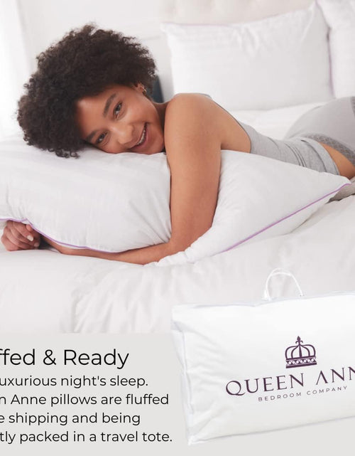 Load image into Gallery viewer, Luxury Hotel Pillows - Two Pack (2) - Majesty down - Synthetic down Alternative - Allergy Free Hypoallergenic Bed Pillows - Made in USA (Queen Soft)
