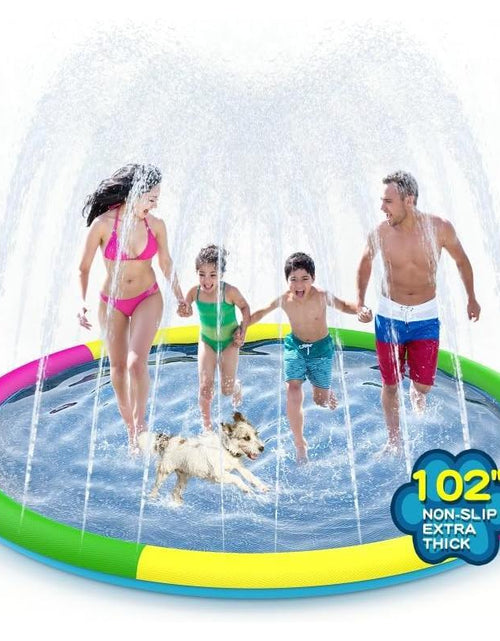 Load image into Gallery viewer, Splash Pad for Toddlers, Outdoor Sprinkler for Kids, 67&quot; Summer Water Toys Inflatable Wading Baby Pool Fun Gifts for 3 4 5 6 7 8 9 Years Old Boy Girl Backyard Garden Lawn Outdoor Games
