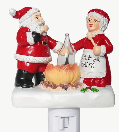 SANTA and MRS. CLAUS CAMPFIRE NIGHTLIGHT