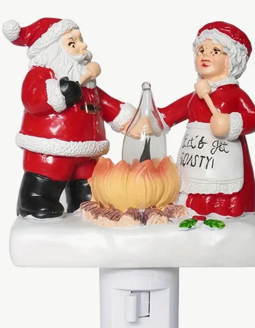 Load image into Gallery viewer, SANTA and MRS. CLAUS CAMPFIRE NIGHTLIGHT
