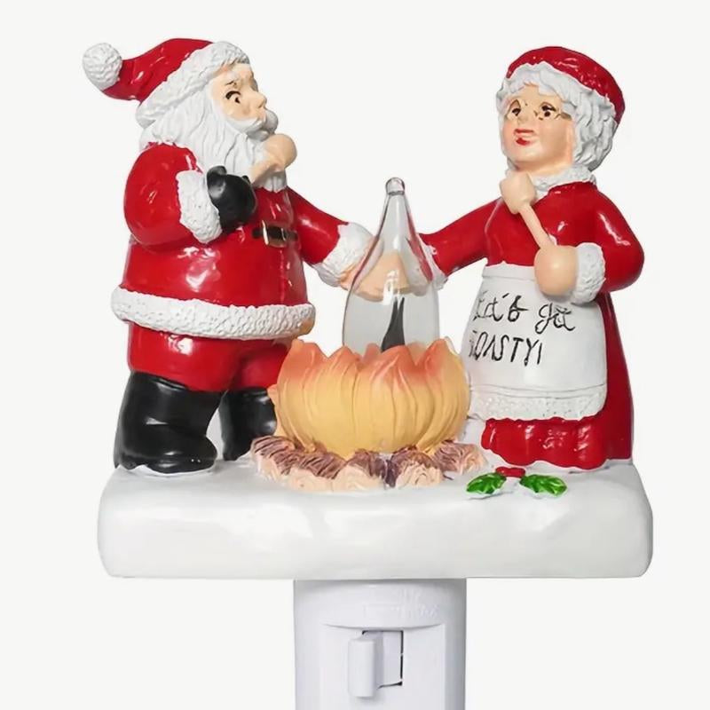SANTA and MRS. CLAUS CAMPFIRE NIGHTLIGHT