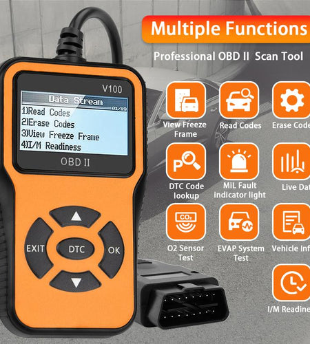 Advanced V100 OBD2 Scanner - Automotive Engine Diagnostic Tool, EOBD Car Check Engine Code Reader, OBD2 Auto Diagnostic Scan Instrument