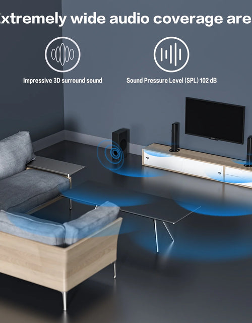 Load image into Gallery viewer, 4.1Ch Sound Bar with Subwoofer, 120W Separable Sound Bar for TV, 2-In-1 Detachable Sound Bar with Usb/Aux/Coaxial/Optical/Hdmi/Bluetooth
